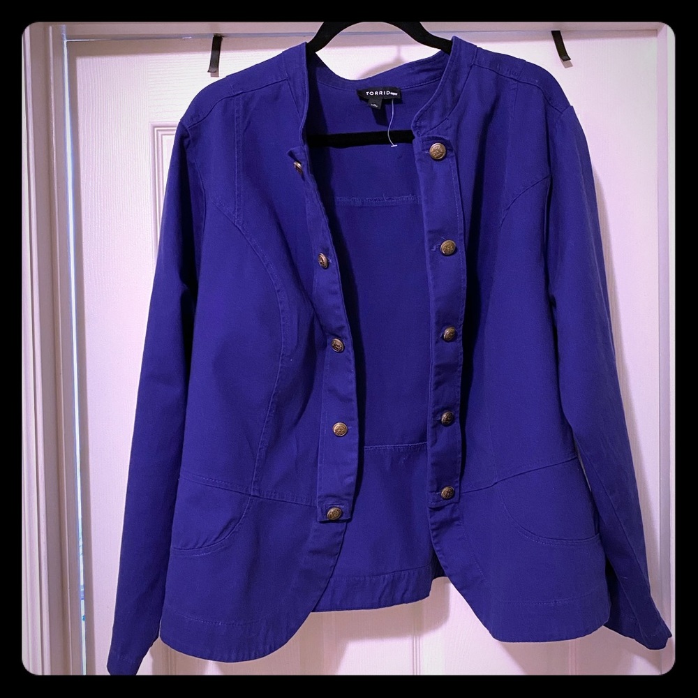 Purple torrid military jacket